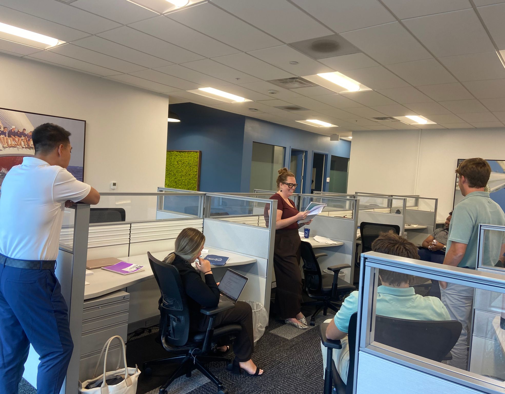 On-the-job training session