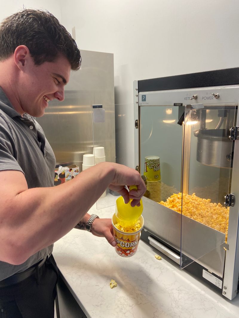 Fresh popcorn in the office